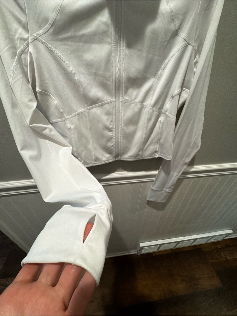 Fabletics White Full-Zip Utility Jacket - Picture 2 of 3